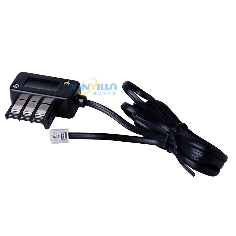 法国电话头 法国电话插头 电话插座 电话转接头 RJ11 6p2c 2米