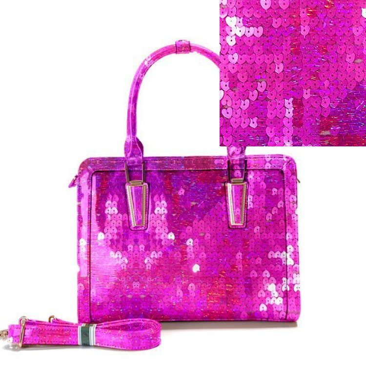 9*9mm心形拉丝珠片色丁底绣花面料 箱包时装连衣裙面料 厂家直销