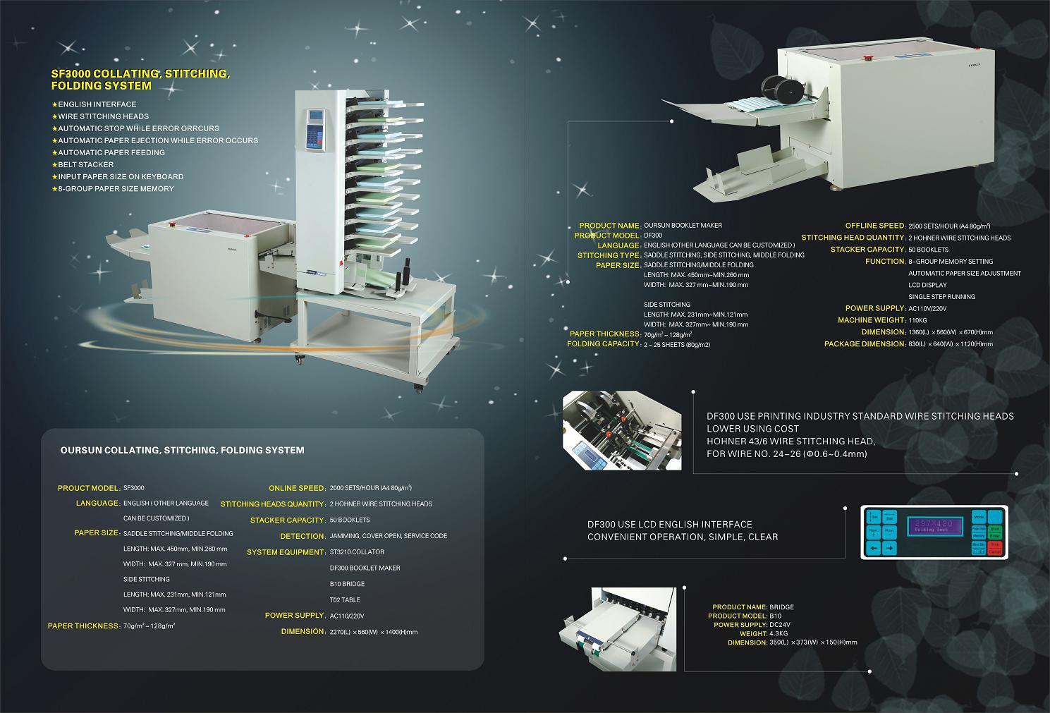 collating, stitching, folding