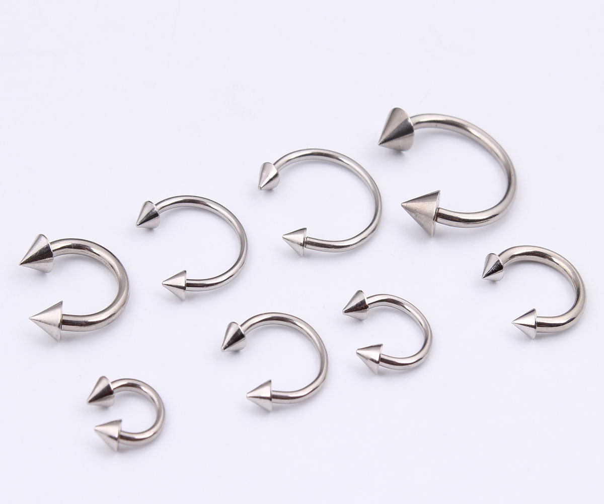 European American Hipster U-Shaped Horseshoe Ring Nose Ring Eyebrow Ring Lip Nail Ear Bone Nail Piercing Jewelry detail image 10