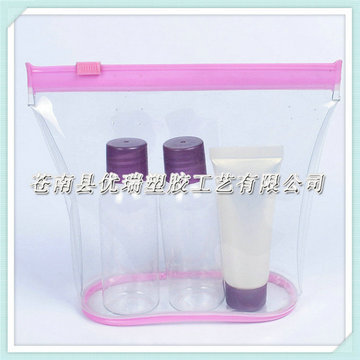 批量供应化妆品小样包装拉链袋 立体PVC材质促销拉链袋（价格
