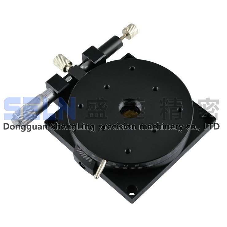 供应 精密型 旋转R轴 RSP90-L 微调架 手动可调滑台 角度位移平台