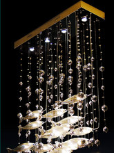 简约后现代吧台客厅餐厅飞鱼灯酒店工程会所屏风鱼群水晶玻璃吊灯