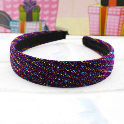 时尚韩款发箍 金丝线条纹全包发箍 新款发卡 发扣加工网|ms