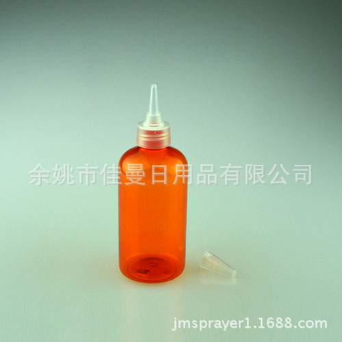 供应220ml尖嘴盖塑料瓶 塑料样品瓶