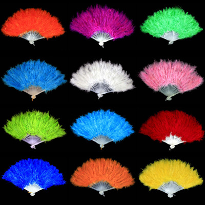 Halloween Dance Feather Arts and Crafts Feather Fan Villus perform Fan Colored feathers A variety of colour