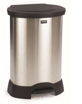 樂柏美總代理/FG614787 30加侖不鏽鋼踏板垃圾桶 質保5年!