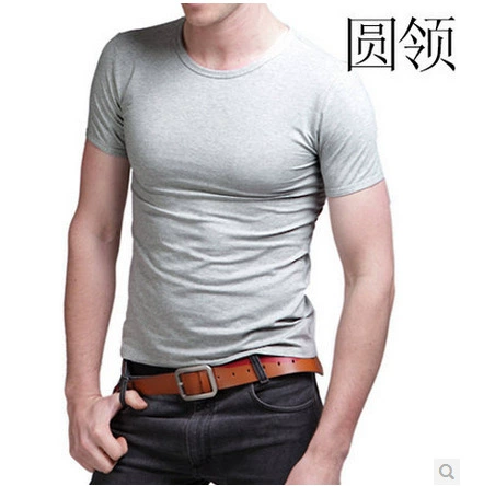 Производитель мужской футболки с короткими рукавами, Мужская футболка, Мужская весенне-летняя облегающая однотонная Модальная футболка больших размеров, Супер Толстая с круглым вырезом