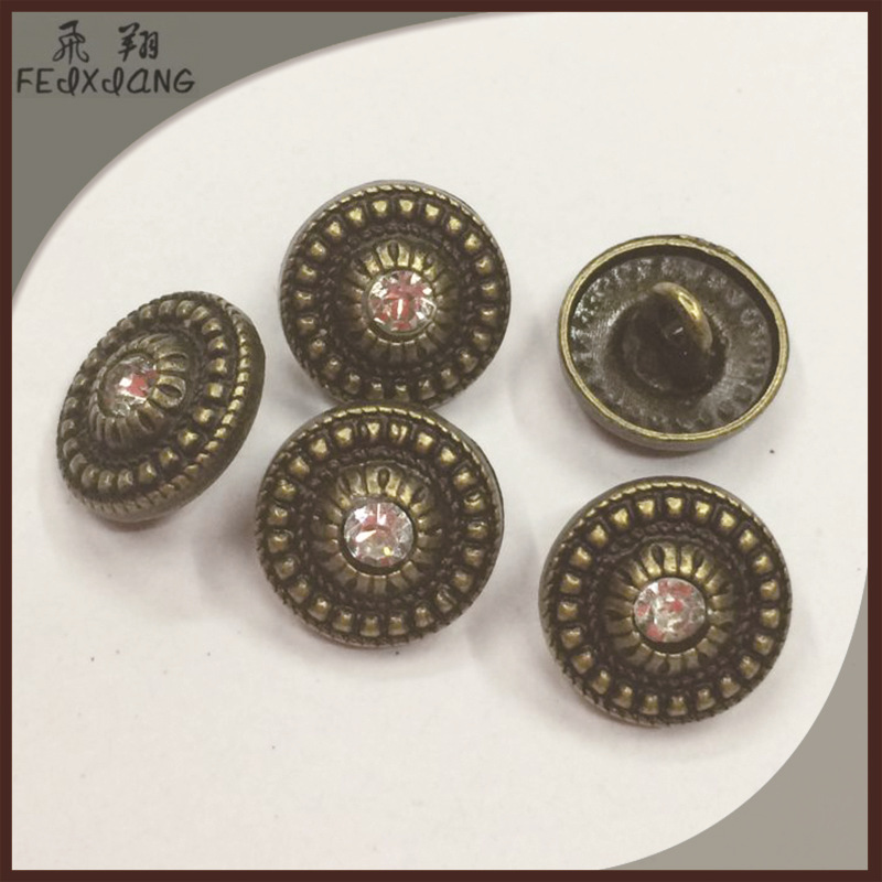 厂价供应圆形电镀衬衫扣 合金衬衫扣 衬衫扣黑 单孔衬衫纽扣