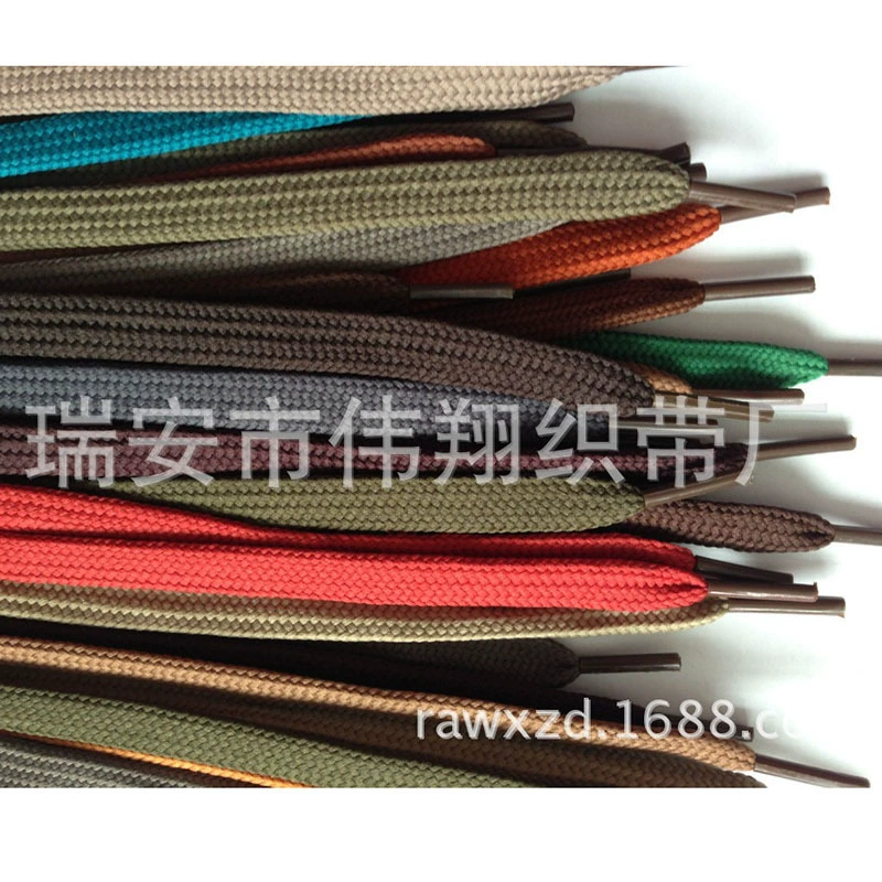 Завод питания полиэстер шнурки цвет случайный полиэстер хлопок плоские шнурки оптом все виды цвета лямки