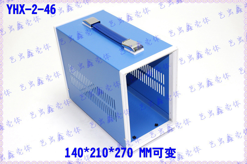 塑面框铁机箱 坂金机箱 蓝色机箱 安防机仪器仪表机箱2-46