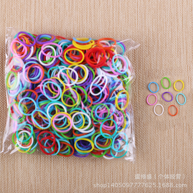 韩版时尚 彩色橡皮筋手绳 纯色系列 DIY手链编织