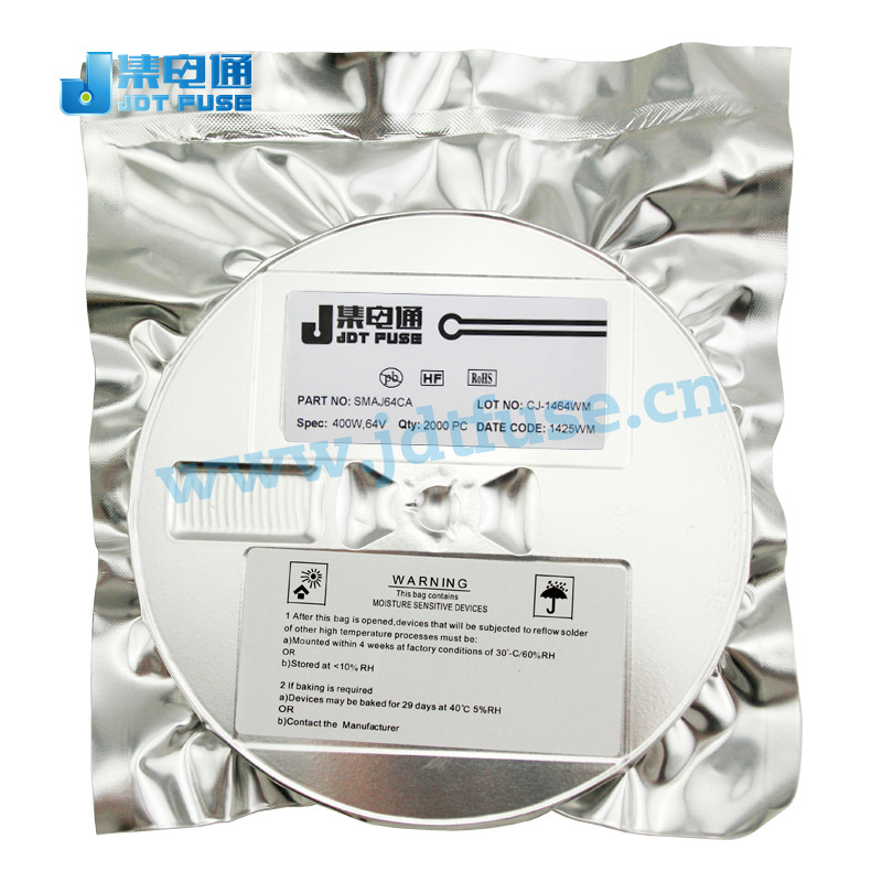 SMAJ64CA  64V瞬态抑制二极管 贴片TVS管400W 双向 厂家直销 认证