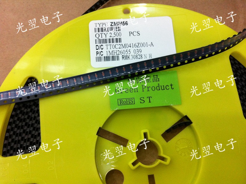 ST原厂黑带 贴片稳压管圆柱1206 LL34 1/2W ZMM75 75V