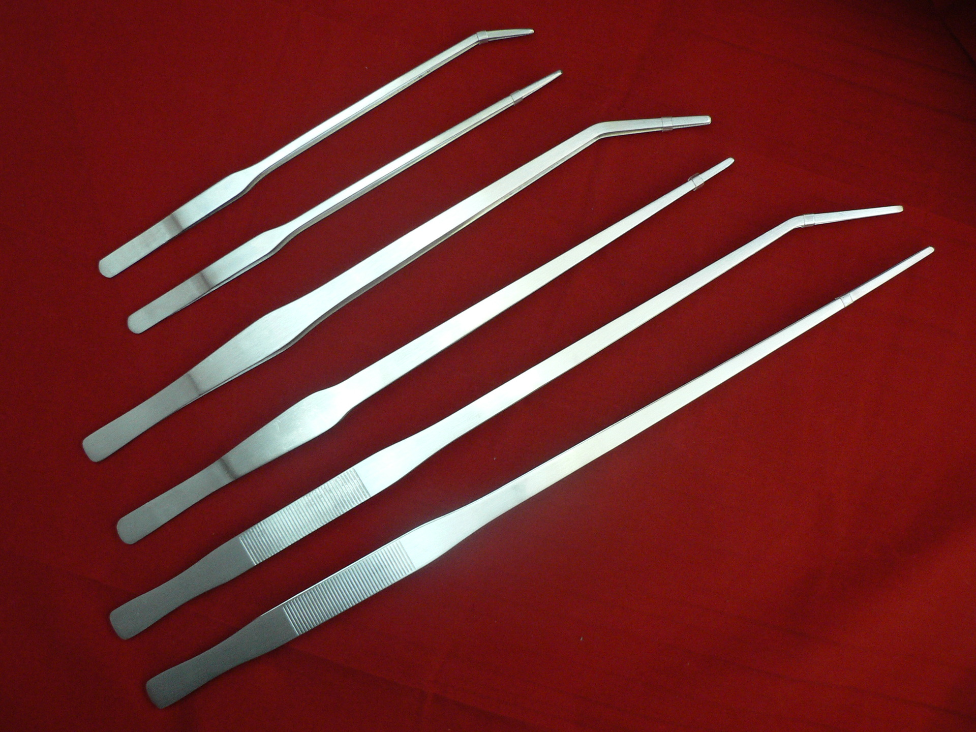 不锈钢水草夹造景工具镊子20cm 27-38-48CM 水草剪刀 刮藻刀工具