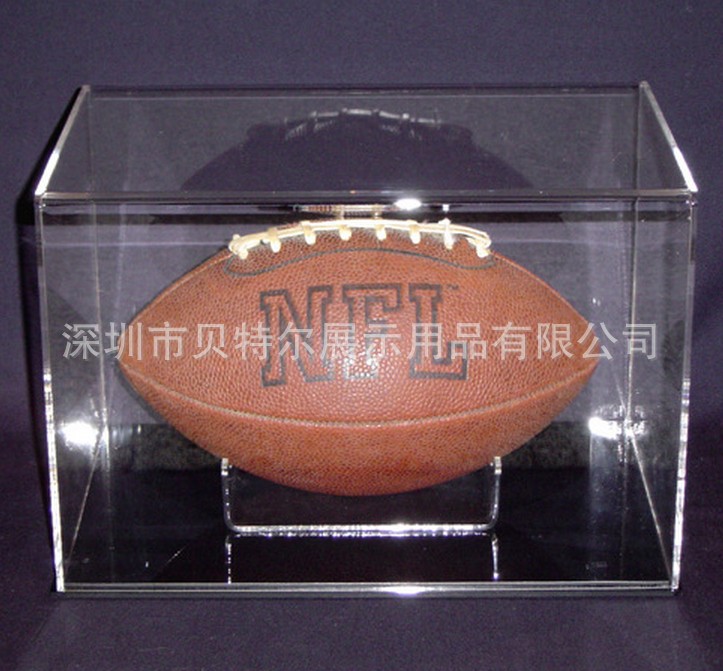 橄榄球展示盒亚克力球盒篮球足球棒球透明展示盒 球类装饰盒