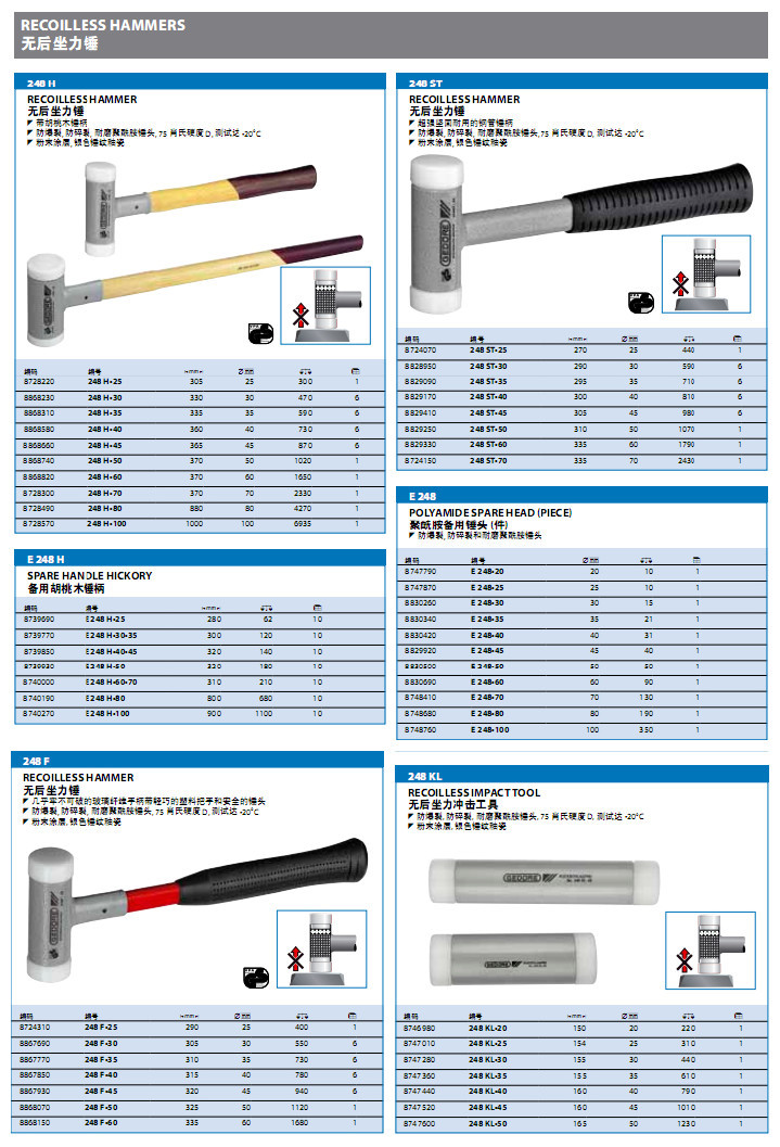 吉多瑞 无后坐力锤 两用锤 安全锤