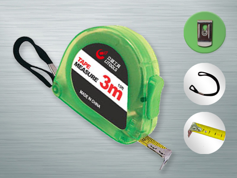 【热销产品】钢卷尺 高品质摩恩透明外壳5米卷尺 防锈钢卷尺量具