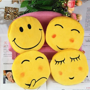 Special offer plush cute coin purse smiley face bag QQ expression key bag coin bag wallet wholesale