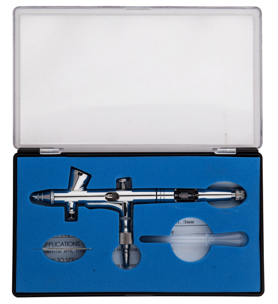 供应0.25mm口径2cc上壶风量可调节双动喷笔 TD-208