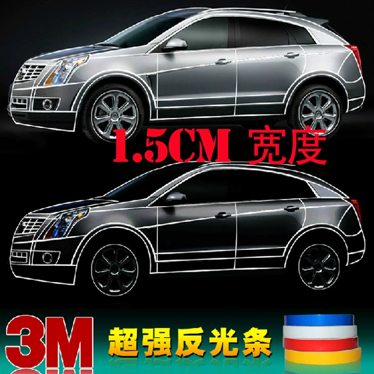 Подлинные товары 3 м сверхпрочная Светоотражающая полоса Автомобильная светящаяся полоса контур тела Предупреждение Декоративная линия Светоотражающая наклейка на кузов автомобиля