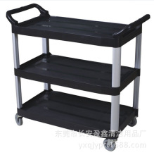 厂家直批小号塑料餐车 三层手推餐车小号服务车 收碗车 收集推车