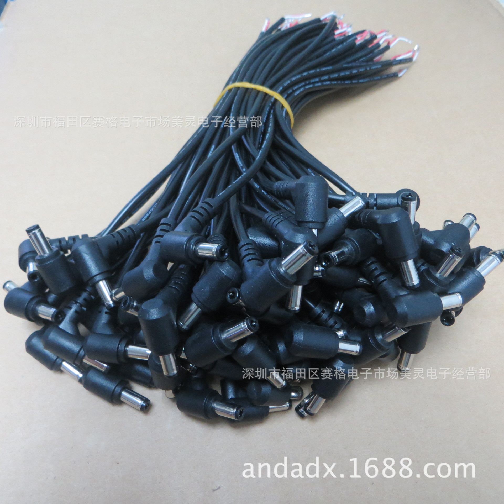 DC短线 5.5*2.5弯头30cm公单头/ST 监控DC 灯条 电源连接线