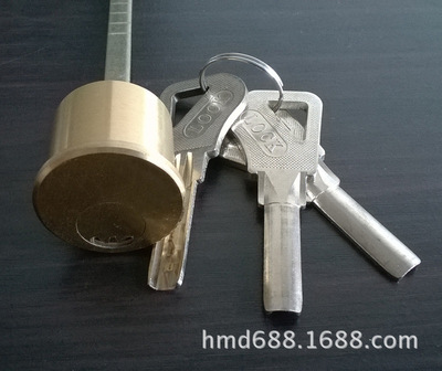 月牙原子全铜锁芯 电控锁锁芯 外装门锁芯 真原子偏芯|ms