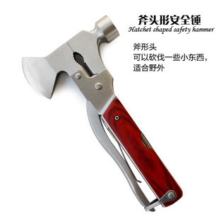 Thickened high-quality multifunctional car safety hammer 16-in-1 axe hammer outdoor emergency hardware tools