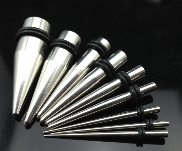 Stainless Steel Pointed Cone Ear Expanders Earrings Ear Plug Tunnels Wholesale detail image 9
