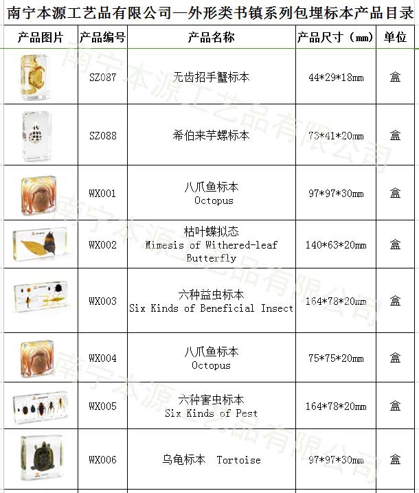 本源公司外形系列包埋標本12