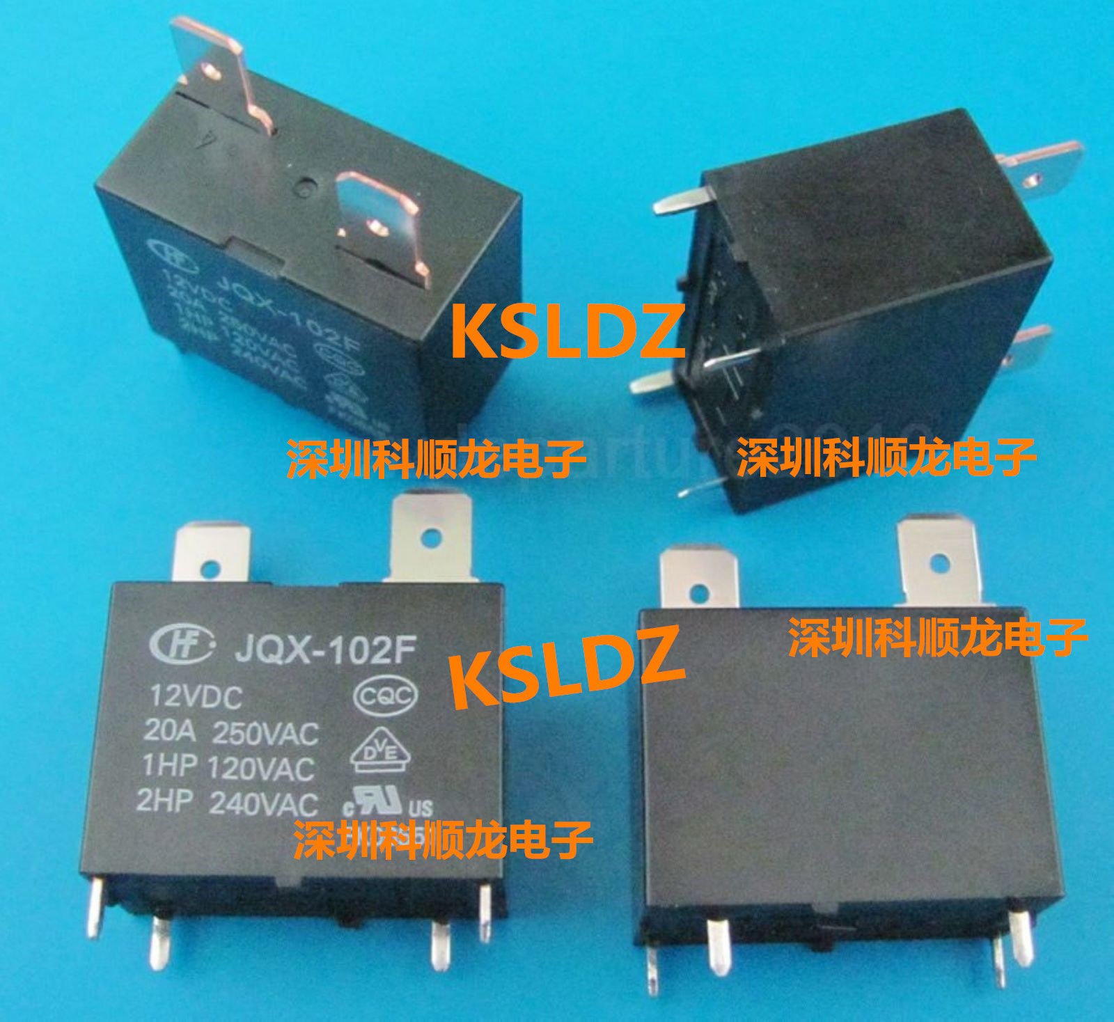 thumbnail image 2 of JQX 102F 12VDC 24VDC JQX 102F P 12VDC Relay 4 Feet 20A For Air Conditioner Water 2 of 13
