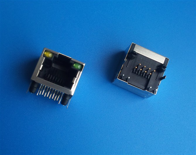 带灯RJ45插座，RJ45连接器，超低价