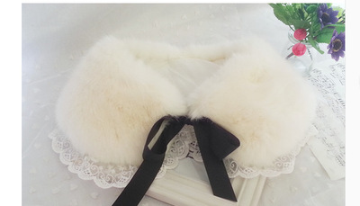 new pattern Rabbit's hair False collar Lace lace Rabbit's hair children scarf Rabbit fur collar Manufactor Direct selling