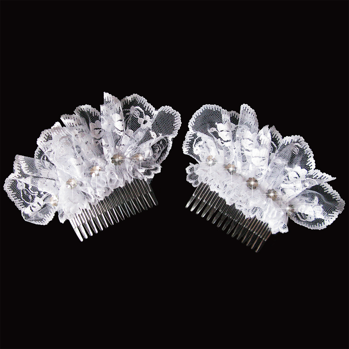 wholesale bride wedding Child Flower girl Combs Headdress Lace lace Stick drill Bridesmaid Headdress T242 Hairpin jewelry
