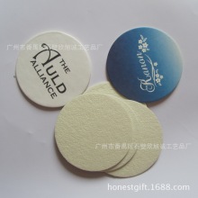 任意形状吸水纸杯垫 单面印刷杯垫 酒店一次性杯垫生产 吸水性好