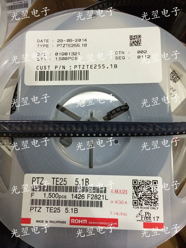 贴片稳压二极管 PTZ11B PTZTE2511B 1W 11V SMA SOD-106 Rohm正品