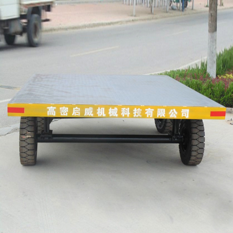 厂家    5吨平板拖车   实心轮胎   离地高度低厂家供应