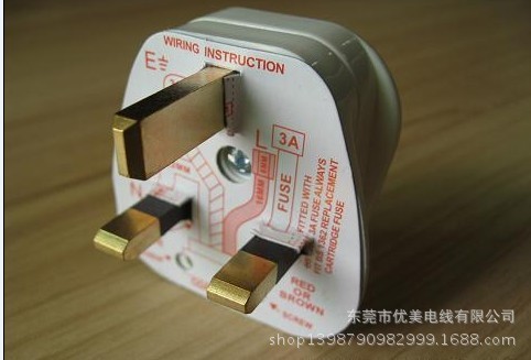 供应 英国BS插头  BS组装英标插头 带认证 13A英标插头