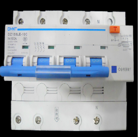 正泰低压电器 4P100A带漏电 小型断路器 空气开关 DZ158-4P C型