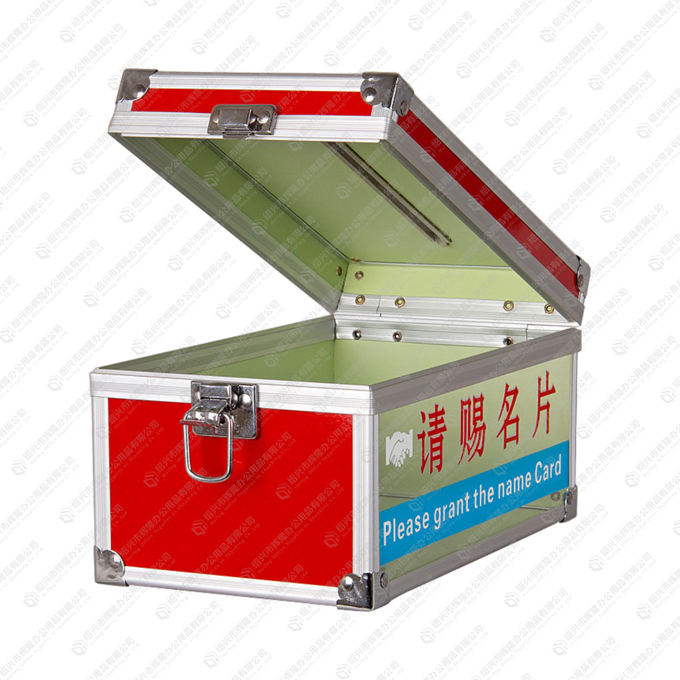 名片盒 鋁合金 名片框名片收納盒 名片箱展會活動收集專用名片盒