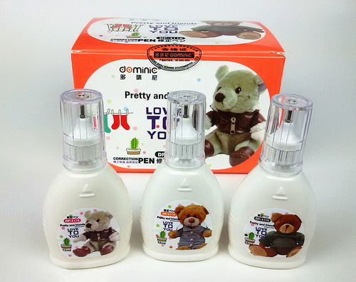 Domini 3116 student cute cartoon bear correction fluid 12ml Korean version correction fluid