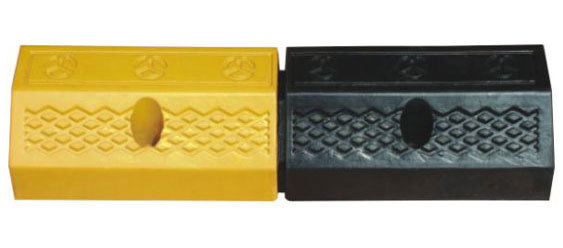 橡胶车档 50*15*10cm 黑黄四孔车轮定位器 5kg加重型 小区用