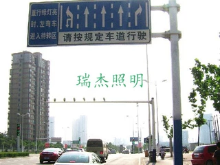 可定制道路交通设施单柱式单悬臂2F3F等径八角圆锥热镀锌标志杆