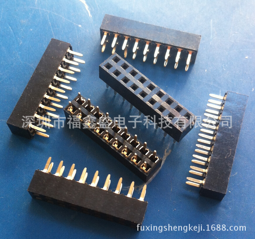 企业集采2.54间距排母单排与双排.塑高7.1直插排母连接器