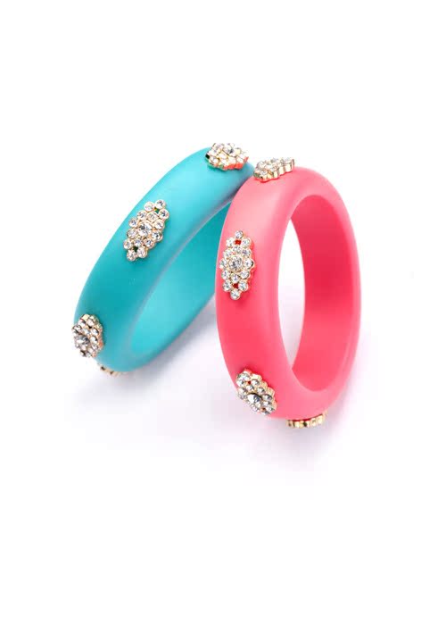 Fashion Exaggerated Texture Crystal Flower Alloy Bracelet display picture 3