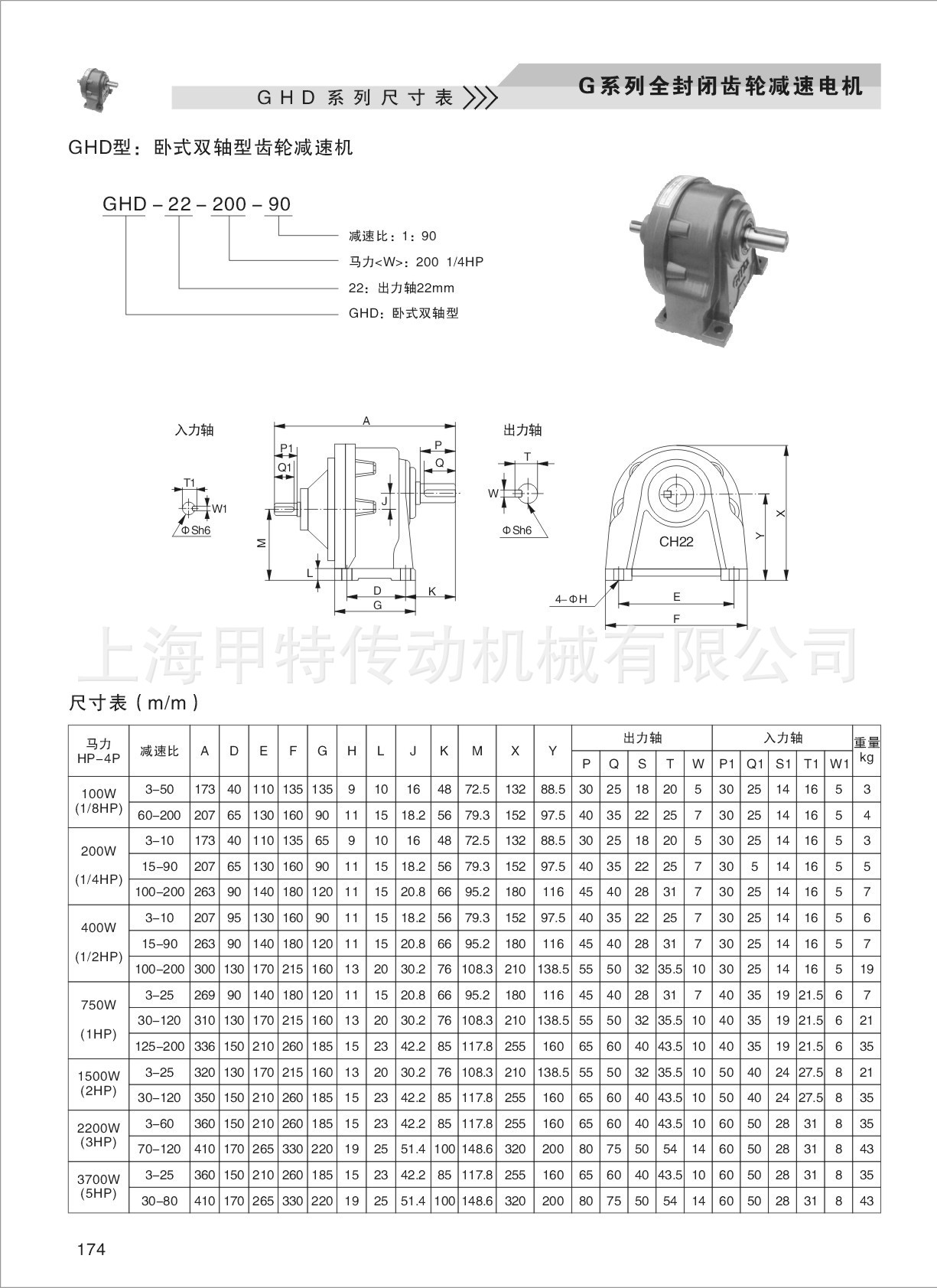G系列齿轮减速马达