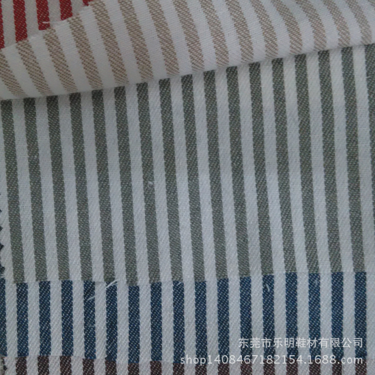 MB4336现货供应色织条纹布料 鞋服手袋布料
