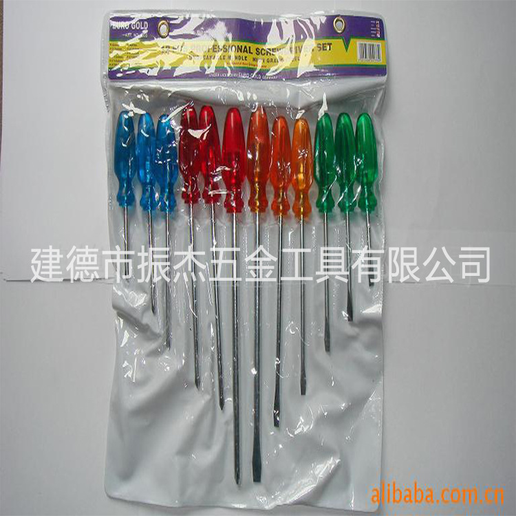 【厂家专业批发】供应振杰多功能12PC 透明  螺丝刀