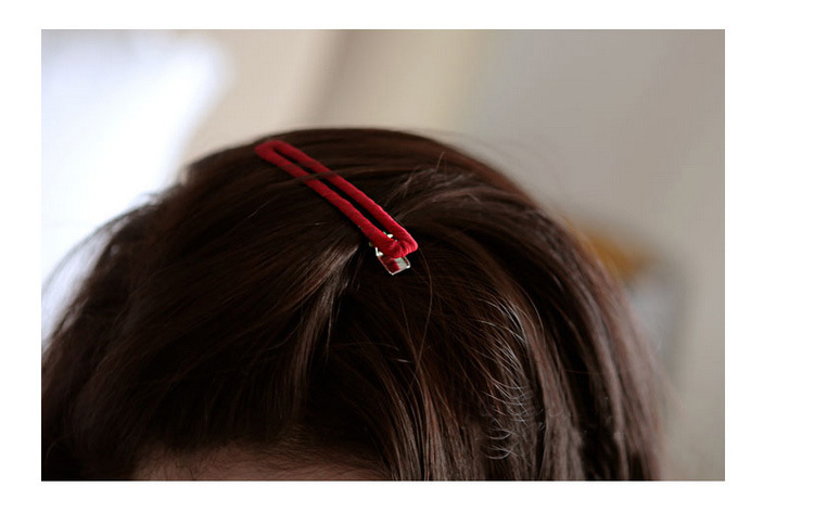 Korea Round Cloth Rectangular Duckbill Clip New Popular Color Geometric Hairpin Wholesale display picture 6